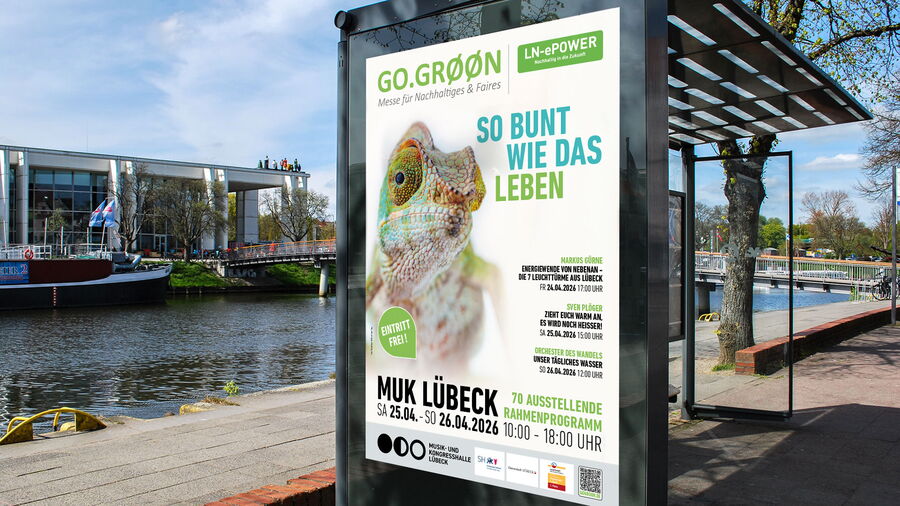 GO.GRØØN Mockup für City-Light-Poster